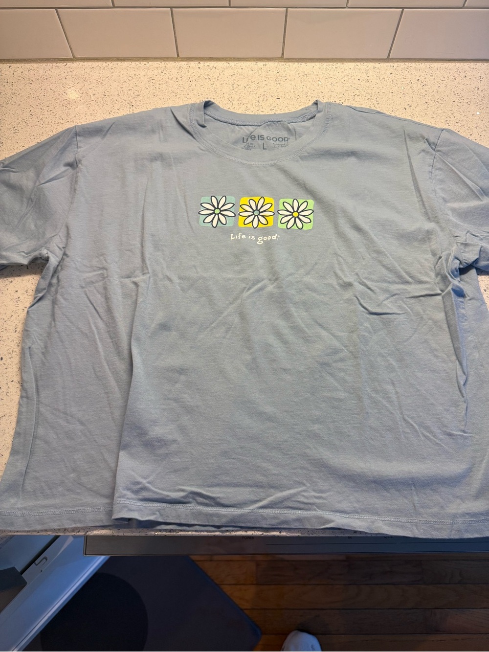 Life Is Good Light Blue Daisy Trio Graphic Tee
